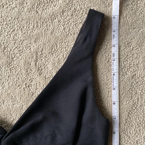 LIKE NEW J. Crew | Silk Chiffon Knot Dress Size 0 Petite Little Black Dress - Picture 13 of 16